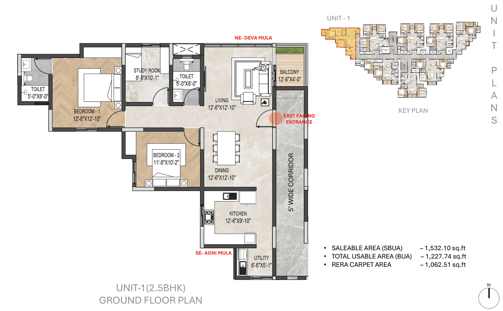 Skandha Acropolis 2.5 BHK twilight view